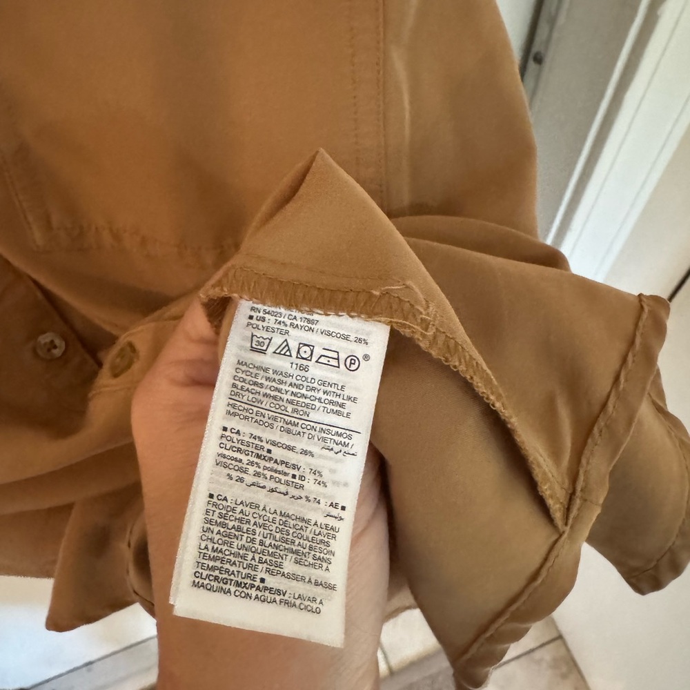 Old Navy Camel Button-Down Shirt - Picture 2 of 3